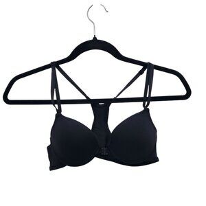 Le Mystere L'Image Collection 555 Le Y Bra Black Front Close Underwire‎ Size 34A